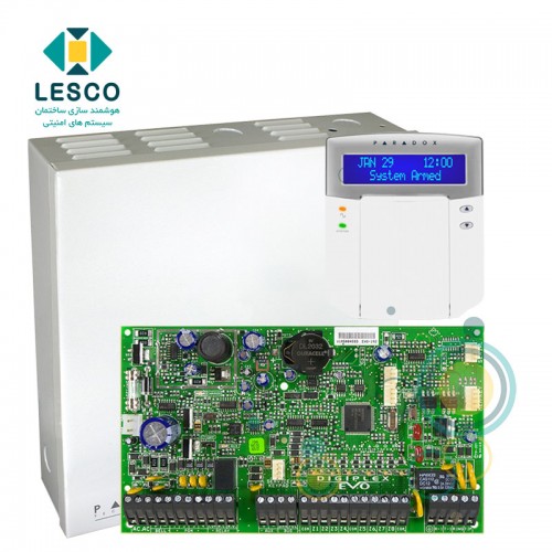 کنترل پنل 192 زون - پشتیبانی از کنترل تردد و زون های آدرس پذیر + کی پد + K641 + جعبه فلزی بزرگ