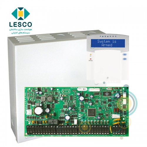 کنترل پنل 192 زون ، پشتیبانی از کنترل تردد و زون های آدرس پذیر + کی پد K641R + جعبه فلزی